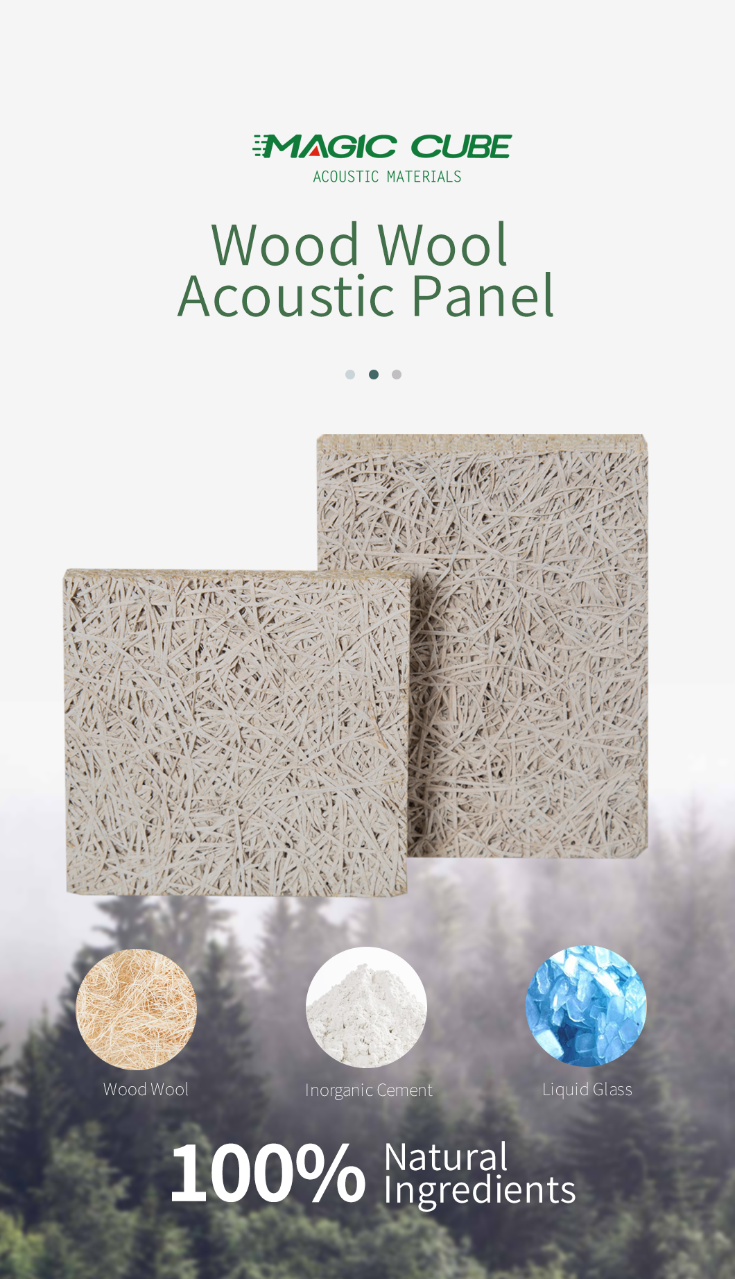 15mm/ 20mm/ 25mm/ 35mm Acoustic Wood Wool Panel for Cement Sound ...