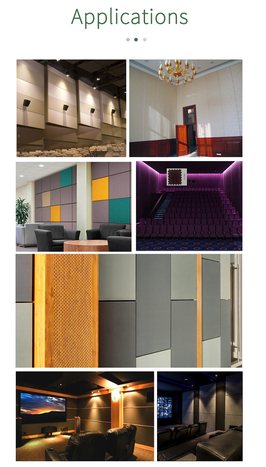 Sound Mesh 25mm Thickness Fabric Wrapped Sound Panels Reduce Echo for Conference Hall