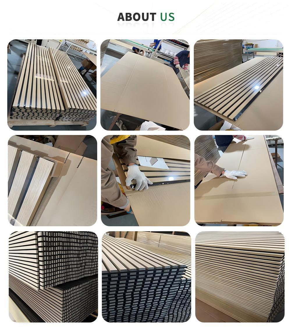 3D Model Design Wood Slat Wall Panels Black Customized For Noise Reduction